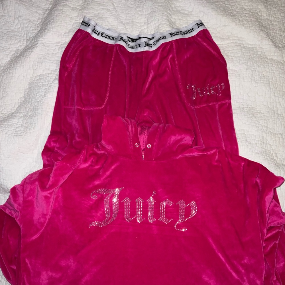 Juicy Couture Fuchsia Velour Hoodie